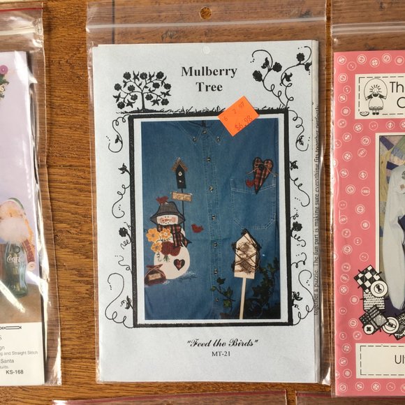 Lot of 10 Crafts Sewing Applique Christmas Santa Snowman Angel Patterns 1990's - Picture 7 of 11